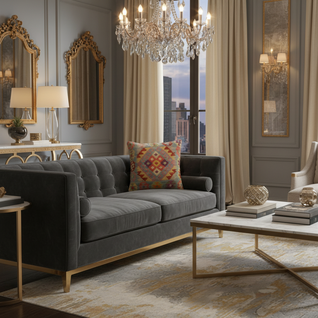 Shabby Chic Turkish Gorman Hand Woven Kilim Pillow