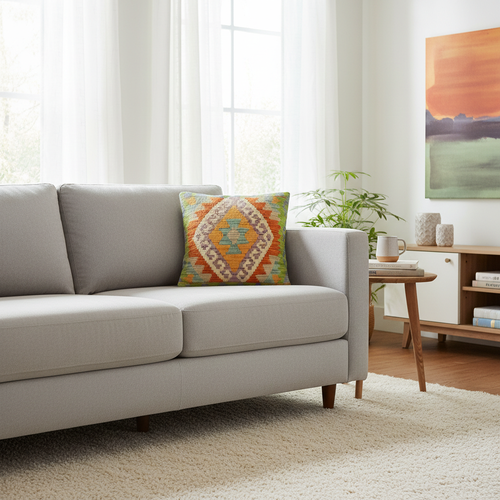 Southwestern Turkish Kendall Hand Woven Kilim Pillow