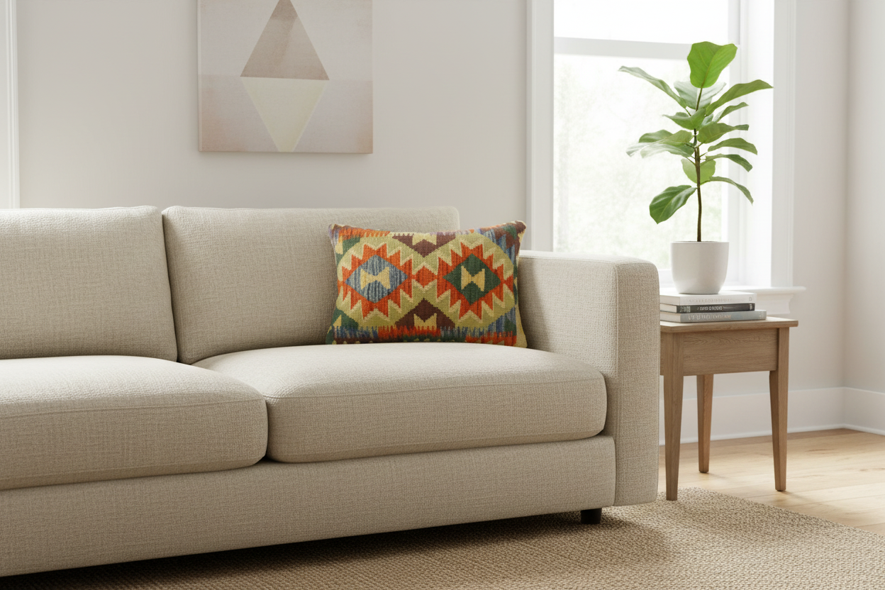 Turkish Rustic Boyce Hand Woven Kilim Pillow