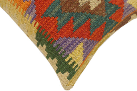 handmade Tribal Rust Blue Hand-Woven RECTANGLE 100% WOOL Pillow