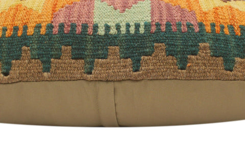 handmade Tribal Rust Blue Hand-Woven RECTANGLE 100% WOOL Pillow