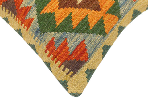 handmade Tribal Rust Blue Hand-Woven RECTANGLE 100% WOOL Pillow