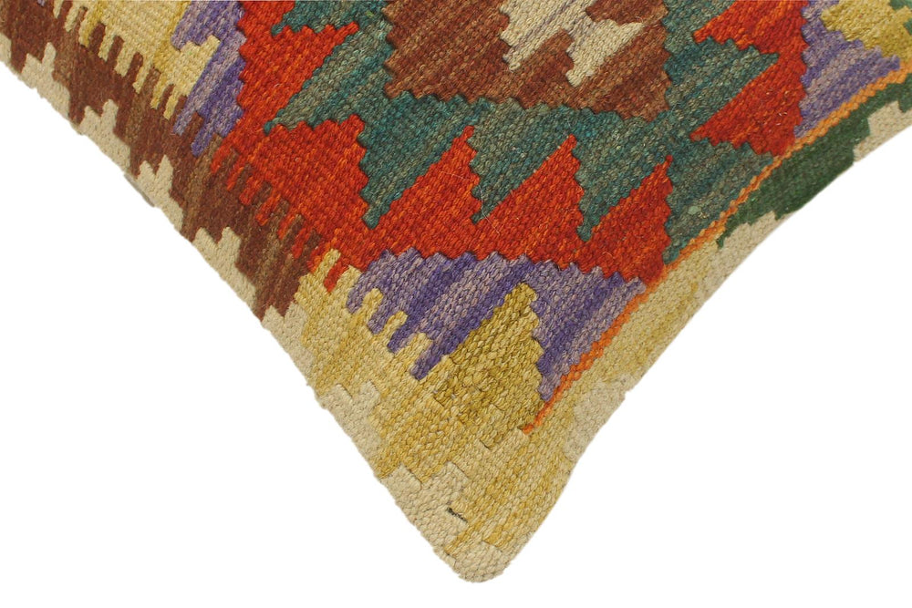 handmade Tribal Rust Blue Hand-Woven RECTANGLE 100% WOOL Pillow