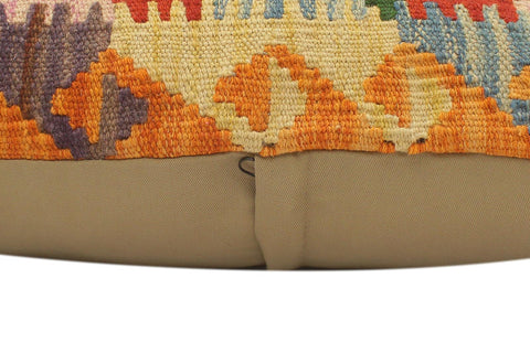 handmade Tribal Rust Blue Hand-Woven RECTANGLE 100% WOOL Pillow