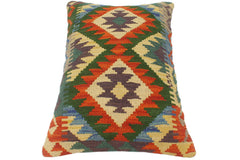 handmade Tribal Rust Blue Hand-Woven RECTANGLE 100% WOOL Pillow