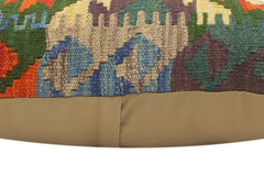 handmade Tribal Rust Blue Hand-Woven RECTANGLE 100% WOOL Pillow