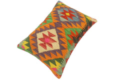 handmade Tribal Rust Blue Hand-Woven RECTANGLE 100% WOOL Pillow
