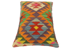 handmade Tribal Rust Blue Hand-Woven RECTANGLE 100% WOOL Pillow