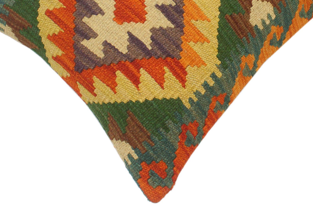 handmade Tribal Rust Gold Hand-Woven RECTANGLE 100% WOOL Pillow