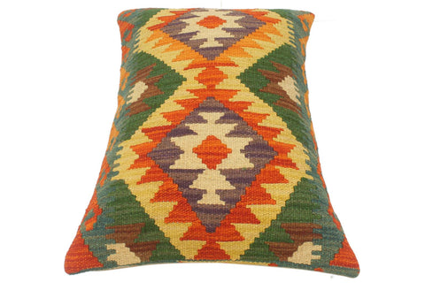 handmade Tribal Rust Gold Hand-Woven RECTANGLE 100% WOOL Pillow