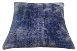 handmade Vintage Pillow Blue Blue Hand-Woven SQUARE 100% WOOL Vintage Pillow