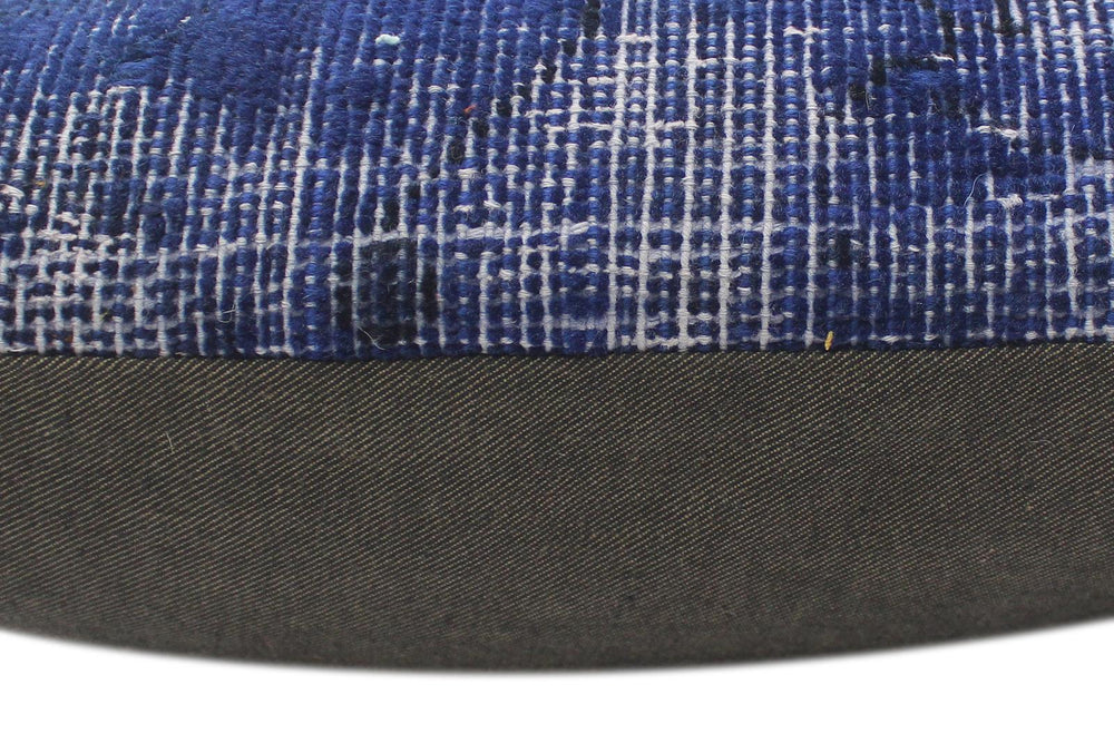 handmade Vintage Pillow Blue Blue Hand-Woven SQUARE 100% WOOL Vintage Pillow