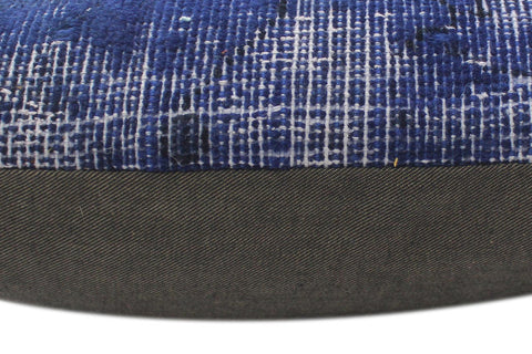 handmade Vintage Pillow Blue Blue Hand-Woven SQUARE 100% WOOL Vintage Pillow