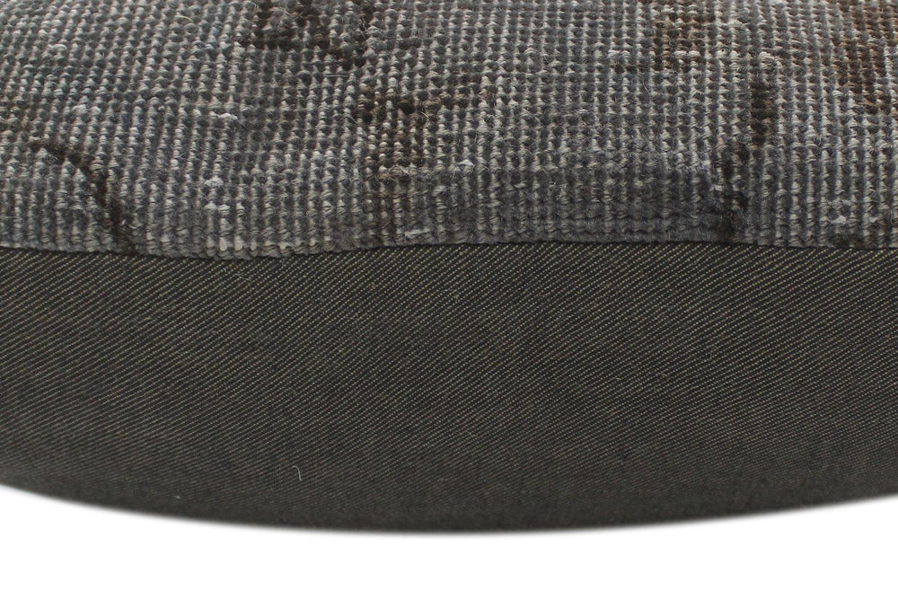 handmade Vintage Pillow Gray Blue Hand-Woven SQUARE 100% WOOL Vintage Pillow