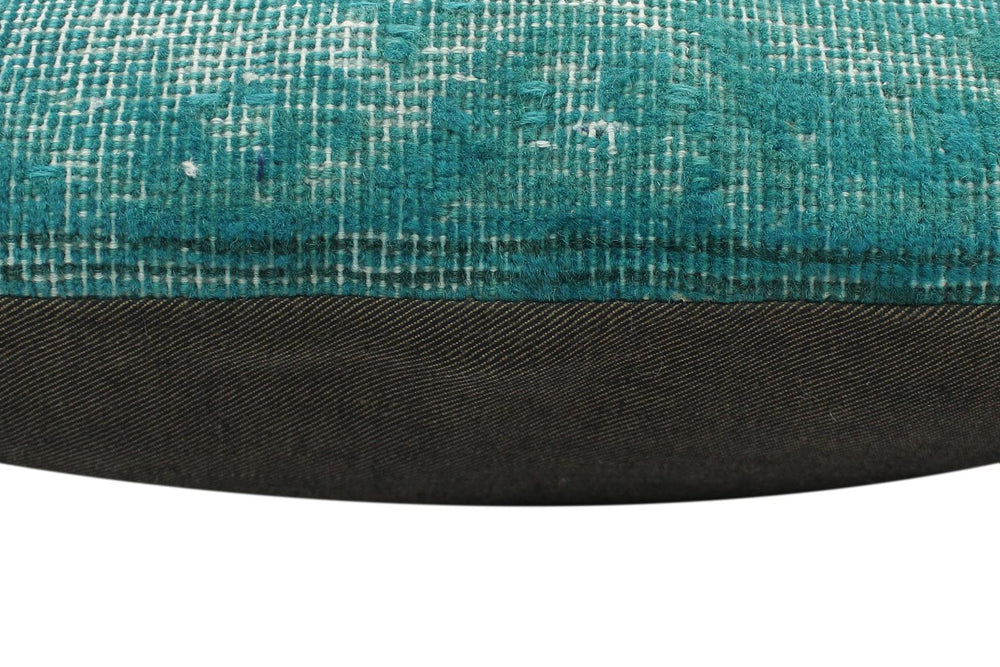 handmade Vintage Pillow Green Green Hand-Woven SQUARE 100% WOOL Vintage Pillow