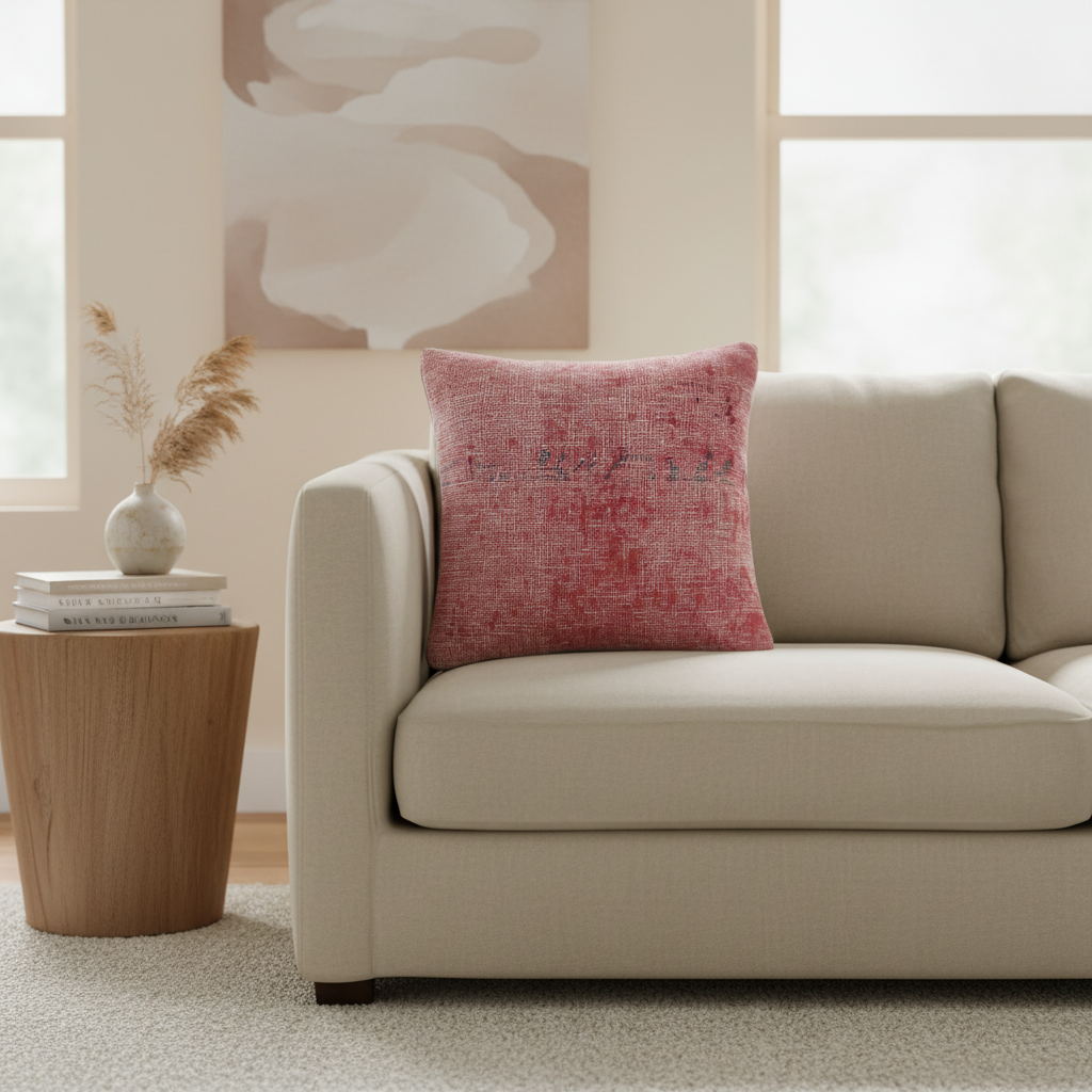 Tribal Naylor Vintage Distressed Handmade Rug Pillow