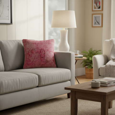 Bohemian Ballard Vintage Distressed Handmade Rug Pillow