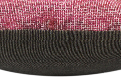 handmade Vintage Pillow Pink Blue Hand-Woven SQUARE 100% WOOL Vintage Pillow