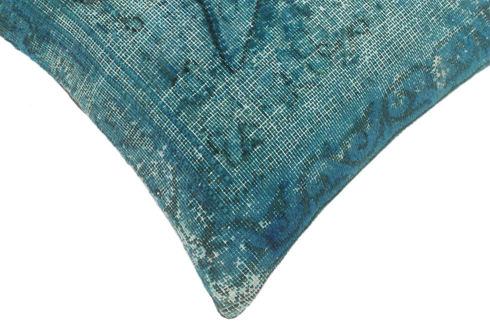 handmade Vintage Pillow Green Green Hand-Woven SQUARE 100% WOOL Vintage Pillow