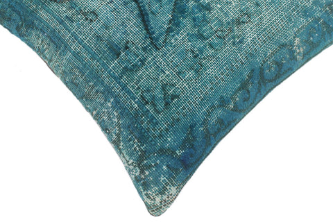 handmade Vintage Pillow Green Green Hand-Woven SQUARE 100% WOOL Vintage Pillow