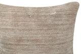 handmade Vintage Pillow Gray Brown Hand-Woven SQUARE 100% WOOL Vintage Pillow