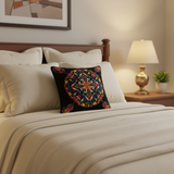 Rustic Quinlan Hand Embroidered Italian Velvet Pillow