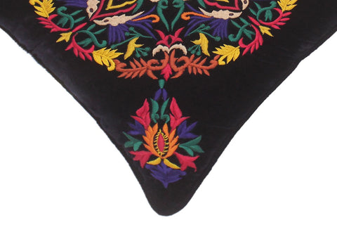 handmade  Pillow Blue Red Hand-Woven SQUARE VELVET EMBR pillow