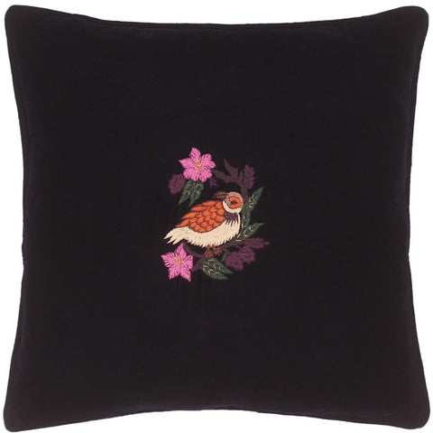 handmade  Pillow Blue Pink Hand-Woven SQUARE VELVET EMBR pillow