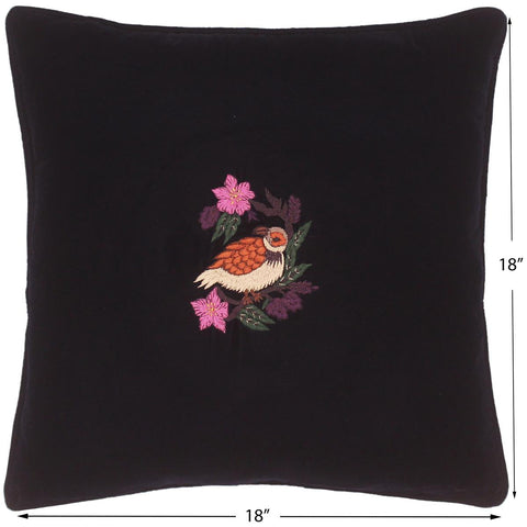 handmade  Pillow Blue Pink Hand-Woven SQUARE VELVET EMBR pillow