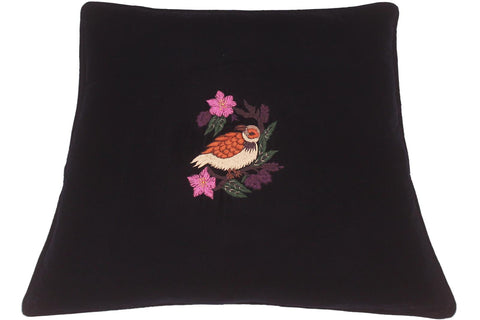 handmade  Pillow Blue Pink Hand-Woven SQUARE VELVET EMBR pillow