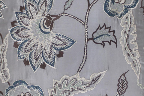 handmade Pillow Gray Blue Handmade square embroided silk pillow