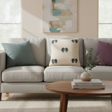 Rustic Metcalfe Hand Embroidered Italian Velvet Pillow