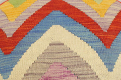 handmade Modern Victorianot Rust Blue Hand-made ROUND Vegetable dyed wool and wood  23'' x 23'' x 18''