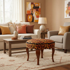 handmade Modern Victorianot Gold Black Hand-made ROUND VELVET area rug  