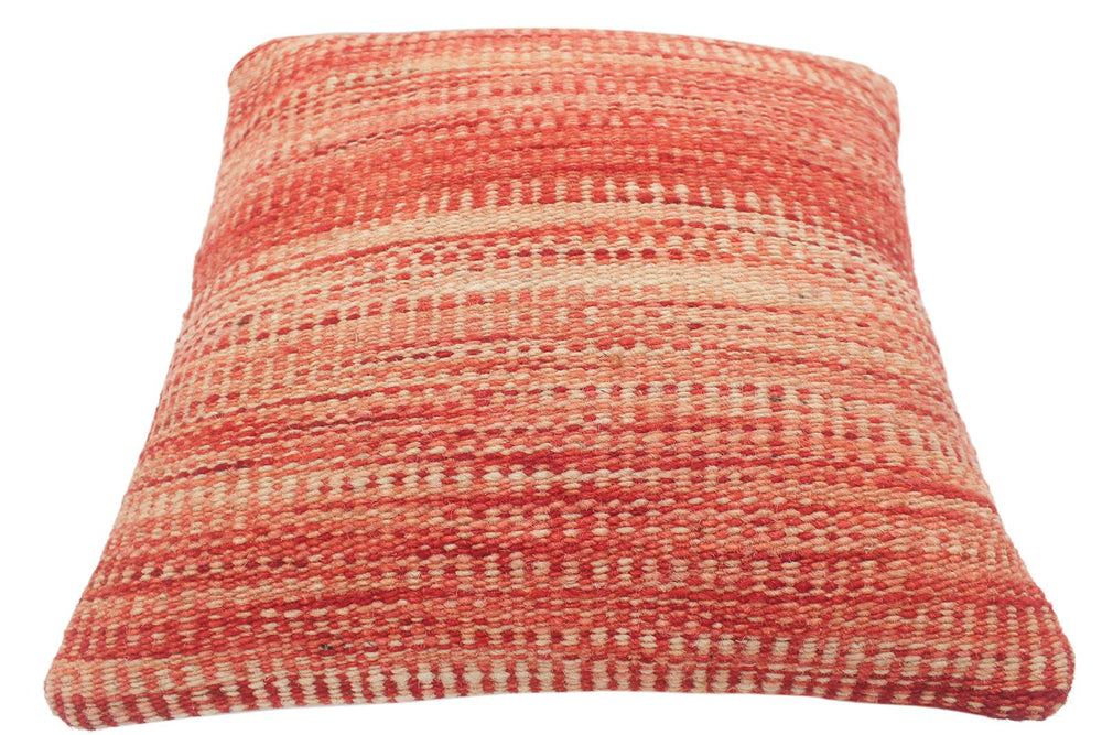 handmade Modern Red Beige Hand-Woven SQUARE 100% WOOL Pillow