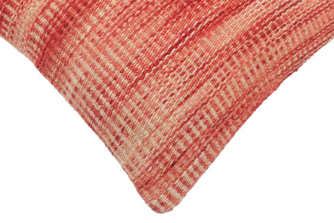 handmade Modern Red Beige Hand-Woven SQUARE 100% WOOL Pillow