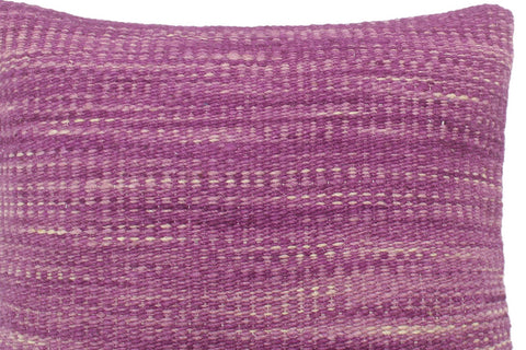 handmade Modern Purple Beige Hand-Woven SQUARE 100% WOOL Pillow