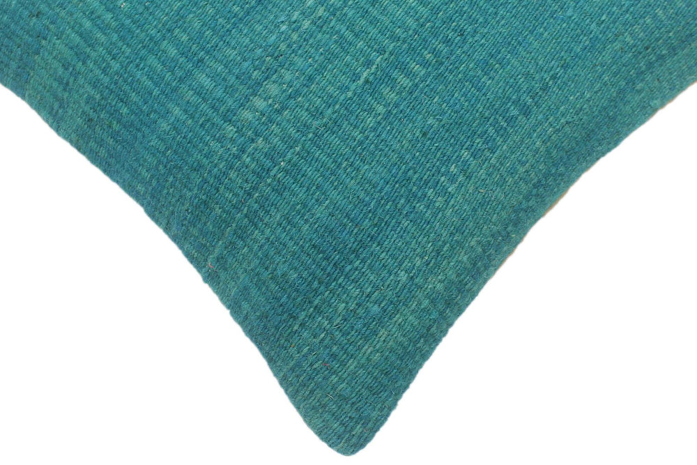 handmade Modern Green Green Hand-Woven SQUARE 100% WOOL Pillow