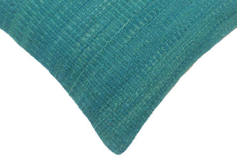 handmade Modern Green Green Hand-Woven SQUARE 100% WOOL Pillow