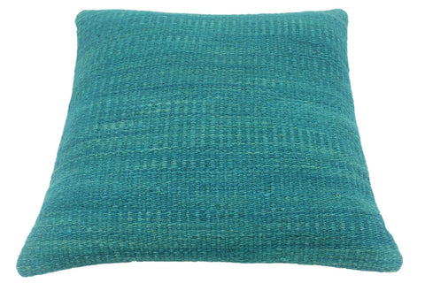handmade Modern Green Green Hand-Woven SQUARE 100% WOOL Pillow
