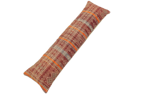 handmade Tribal Burgundy Rust Hand-Woven SQUARE 100% WOOL Pillow