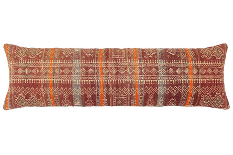 handmade Tribal Burgundy Rust Hand-Woven SQUARE 100% WOOL Pillow