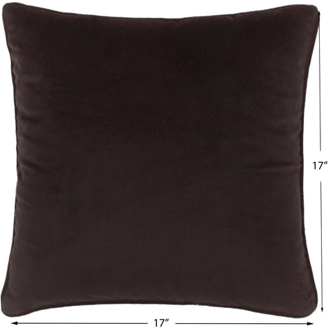 handmade  Pillow Black Black Hand-Woven SQUARE VELVET pillow