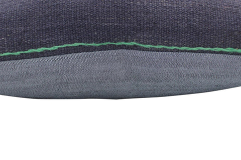 handmade  Pillow Blue Green Hand-Woven SQUARE 100% Wool Suzani Throw Pillow