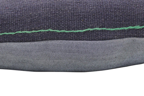 handmade  Pillow Blue Yellow Hand-Woven SQUARE 100% Wool Suzani Throw Pillow