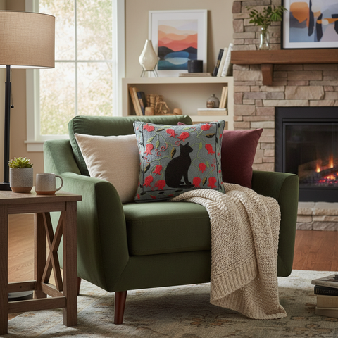 Rustic Wilkes Kilim Suzani Handmade Pillow