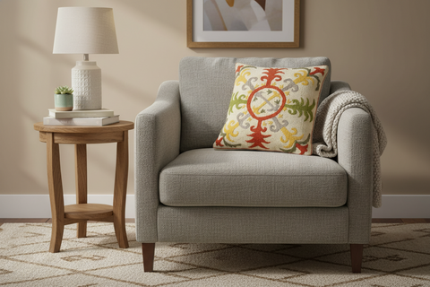 Bohemian Sayers Kilim Suzani Handmade Pillow