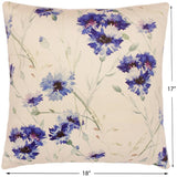 handmade Velvet Pillow Ivory Blue Hand-Woven SQUARE PRINTED VEL area rug