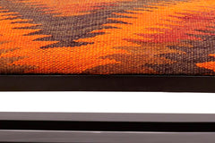 handmade Traditional Shoe Rack Rust Purple Hand-made RECTANGLE Vegetable dyed wool and wood  