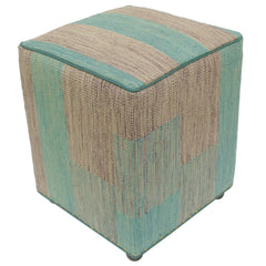 handmade Modern Ottoman Green Purple Hand-made SQUARE handmade ottoman pouf
